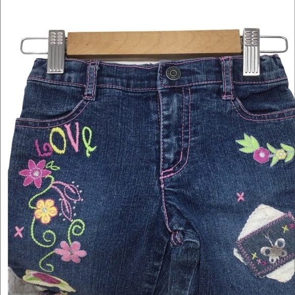 Flapdoodles Girls Boho Denim Capri Pants - Picture 9 of 12